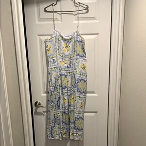 Loft Lemon Spaghetti Strap Maxi Dress